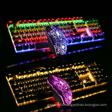 high quality 104 Keys wired gaming backlight keyboards rgb LED Wired mechanical keyboard mouse combos